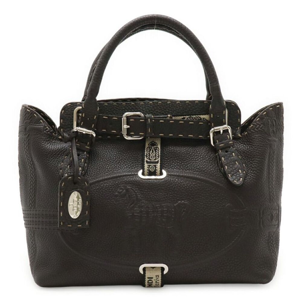 Fendi Selleria Villaborghese Leather Handbag